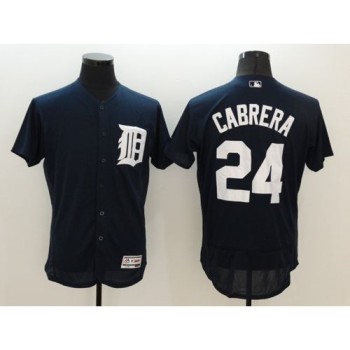 Tigers #24 Miguel Cabrera Navy Blue Flexbase Authentic Collection Stitched MLB Jersey Tigers #24 Miguel Cabrera Navy Blue Flexbase Authentic Collection Stitched MLB Jersey