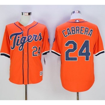 Tigers #24 Miguel Cabrera Orange New Cool Base Stitched MLB Jersey Tigers #24 Miguel Cabrera Orange New Cool Base Stitched MLB Jersey