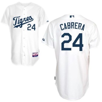 Tigers #24 Miguel Cabrera White Home Tigers #24 Miguel Cabrera White Home