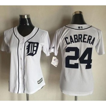 Tigers #24 Miguel Cabrera White Women's Fashion Stitched MLB Jersey Tigers #24 Miguel Cabrera White Women's Fashion Stitched MLB Jersey