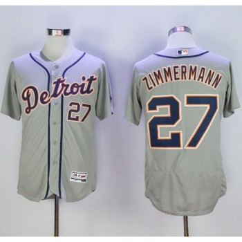 Tigers #27 Jordan Zimmermann Grey Flexbase Authentic Collection Stitched MLB Jersey Tigers #27 Jordan Zimmermann Grey Flexbase Authentic Collection Stitched MLB Jersey