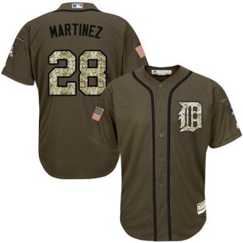 Tigers #28 J. D. Martinez Green Salute to Service Stitched MLB Jersey Tigers #28 J. D. Martinez Green Salute to Service Stitched MLB Jersey