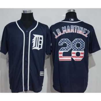 Tigers #28 J. D. Martinez Navy Blue USA Flag Fashion Stitched MLB Jersey Tigers #28 J. D. Martinez Navy Blue USA Flag Fashion Stitched MLB Jersey