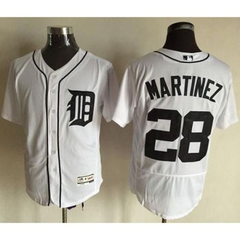 Tigers #28 J. D. Martinez White Flexbase Authentic Collection Stitched MLB Jersey Tigers #28 J. D. Martinez White Flexbase Authentic Collection Stitched MLB Jersey