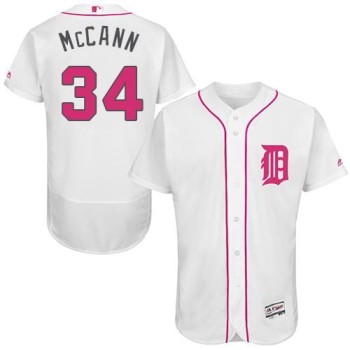 Tigers #34 James McCann White Flexbase Authentic Collection 2016 Mother's Day Stitched MLB Jersey Tigers #34 James McCann White Flexbase Authentic Collection 2016 Mother's Day Stitched MLB Jersey