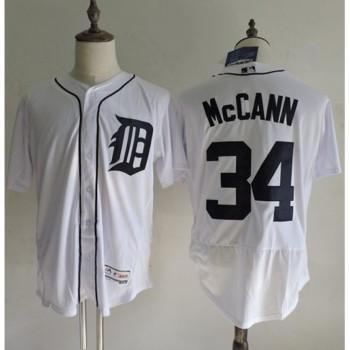 Tigers #34 James McCann White Flexbase Authentic Collection Stitched MLB Jersey Tigers #34 James McCann White Flexbase Authentic Collection Stitched MLB Jersey