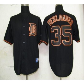 Tigers #35 Justin Verlander Black Fashion Stitched MLB Jersey Tigers #35 Justin Verlander Black Fashion Stitched MLB Jersey