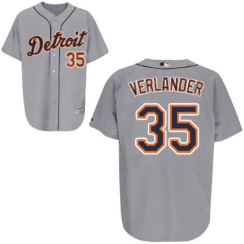 Tigers #35 Justin Verlander Grey Stitched MLB Jersey Tigers #35 Justin Verlander Grey Stitched MLB Jersey