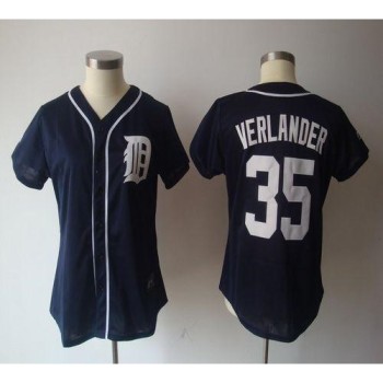 Tigers #35 Justin Verlander Navy Blue Women's Fashion Stitched MLB Jersey Tigers #35 Justin Verlander Navy Blue Women's Fashion Stitched MLB Jersey