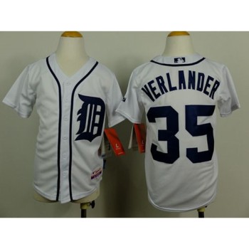 Tigers #35 Justin Verlander White Cool Base Stitched Youth MLB Jersey Tigers #35 Justin Verlander White Cool Base Stitched Youth MLB Jersey
