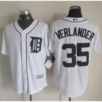 Tigers #35 Justin Verlander White New Cool Base Stitched MLB Jersey Tigers #35 Justin Verlander White New Cool Base Stitched MLB Jersey