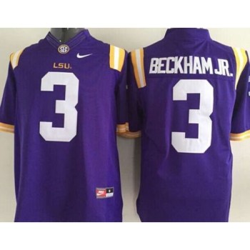 Tigers #3 Odell Beckham Jr Purple Limited Stitched Youth NCAA Jersey Tigers #3 Odell Beckham Jr Purple Limited Stitched Youth NCAA Jersey