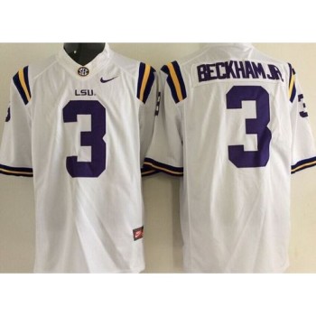 Tigers #3 Odell Beckham Jr White Limited Stitched Youth NCAA Jersey Tigers #3 Odell Beckham Jr White Limited Stitched Youth NCAA Jersey