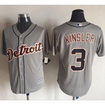 Tigers #3 ian Kinsler Grey New Cool Base Stitched MLB Jersey Tigers #3 ian Kinsler Grey New Cool Base Stitched MLB Jersey