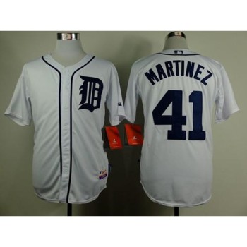 Tigers #41 Victor Martinez White Cool Base Stitched MLB Jersey Tigers #41 Victor Martinez White Cool Base Stitched MLB Jersey