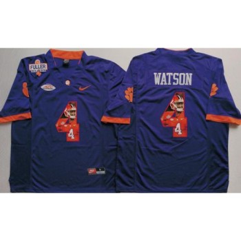 Tigers #4 Deshaun Watson Purple Player Fashion Stitched NCAA Jersey Tigers #4 Deshaun Watson Purple Player Fashion Stitched NCAA Jersey