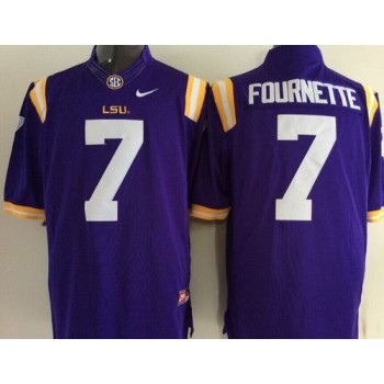 Tigers #7 Leonard Fournette Purple Limited Stitched Youth NCAA Jersey
