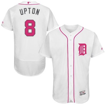 Tigers #8 Justin Upton White Flexbase Authentic Collection 2016 Mother's Day Stitched MLB Jersey Tigers #8 Justin Upton White Flexbase Authentic Collection 2016 Mother's Day Stitched MLB Jersey