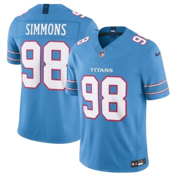Men's Tennessee Titans #98 Jeffery Simmons Light Blue F.U.S.E. Vapor Limited Stitched Football Jersey