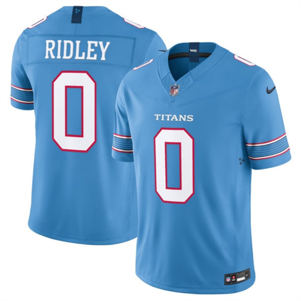 Men's Tennessee Titans #0 Calvin Ridley Light Blue F.U.S.E. Vapor Limited Stitched Football Jersey