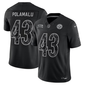 Men's Pittsburgh Steelers #43 Troy Polamalu Nike Black 2026 Salute to Service Vapor F.U.S.E. Limited Jersey Men's Pittsburgh Steelers #43 Troy Polamalu Nike Black 2026 Salute to Service Vapor F.U.S.E. Limited Jersey