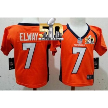 Toddler Broncos #7 John Elway Orange Team Color Super Bowl 50 Stitched NFL Elite Jersey Toddler Broncos #7 John Elway Orange Team Color Super Bowl 50 Stitched NFL Elite Jersey