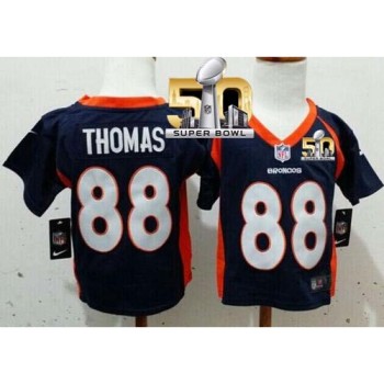 Toddler Broncos #88 Demaryius Thomas Navy Blue Alternate Super Bowl 50 Stitched NFL Elite Jersey Toddler Broncos #88 Demaryius Thomas Navy Blue Alternate Super Bowl 50 Stitched NFL Elite Jersey