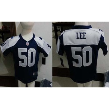 Toddler Cowboys #50 Sean Lee Navy Blue Thanksgiving Stitched NFL Elite Jersey