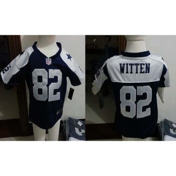 Toddler Cowboys #82 Jason Witten Navy Blue Thanksgiving Stitched NFL Elite Jersey
