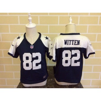 Toddler Dallas Cowboys #82 Jason Witten Blue Thanksgiving Stitched NFL Jersey