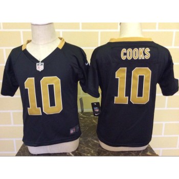 Toddler New Orleans Saints #10 Brandin Cooks Black Stitched NFL Jersey