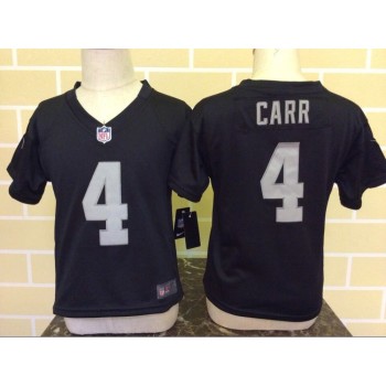 Toddler Oakland Raiders #4 Derek Carr Black Stitched NFL Jersey Toddler Oakland Raiders #4 Derek Carr Black Stitched NFL Jersey