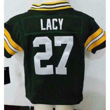 Toddler Packers #27 Eddie Lacy Green Team Color Stitched NFL Elite Jersey