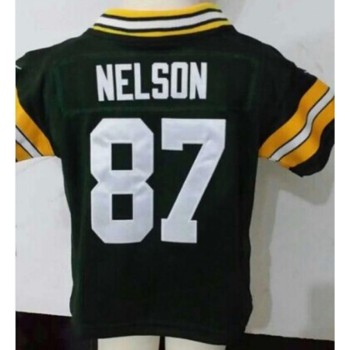 Toddler Packers #87 Jordy Nelson Green Team Color Stitched NFL Elite Jersey