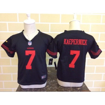 Toddler San Francisco 49ers #7 Colin Kaepernick Black Stitched NFL Jersey