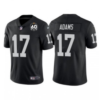 Toddlers Las Vegas Raiders #17 Davante Adams Black With 60th Anniversary Patch Vapor Limited Stitched Jersey Toddlers Las Vegas Raiders #17 Davante Adams Black With 60th Anniversary Patch Vapor Limited Stitched Jersey