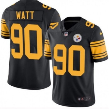 Toddlers Pittsburgh Steelers #90 T. J. Watt Black Color Rush Limited Stitched Jersey Toddlers Pittsburgh Steelers #90 T. J. Watt Black Color Rush Limited Stitched Jersey