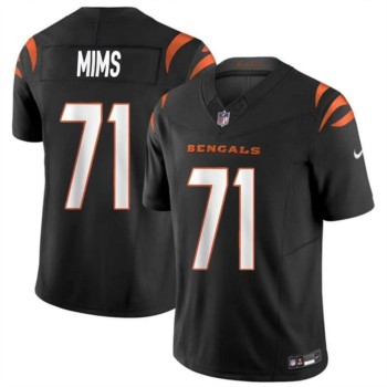 Men's Cincinnati Bengals #71 Amarius Mims Black 2024 Draft F.U.S.E Vapor Untouchable Limited Stitched Jersey Men's Cincinnati Bengals #71 Amarius Mims Black 2024 Draft F.U.S.E Vapor Untouchable Limited Stitched Jersey