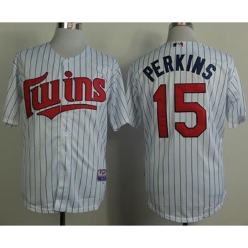 Twins #15 Glen Perkins White(Blue Strip) Cool Base Stitched MLB Jersey Twins #15 Glen Perkins White(Blue Strip) Cool Base Stitched MLB Jersey