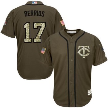 Twins #17 Jose Berrios Green Salute to Service Stitched Youth MLB Jersey Twins #17 Jose Berrios Green Salute to Service Stitched Youth MLB Jersey