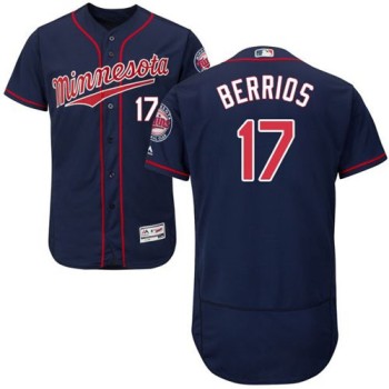 Twins #17 Jose Berrios Navy Blue Flexbase Authentic Collection Stitched MLB Jersey Twins #17 Jose Berrios Navy Blue Flexbase Authentic Collection Stitched MLB Jersey