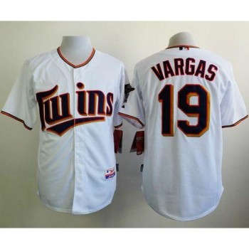 Twins #19 Kennys Vargas White Home Cool Base Stitched MLB Jersey Twins #19 Kennys Vargas White Home Cool Base Stitched MLB Jersey