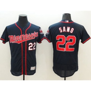 Twins #22 Miguel Sano Navy Blue Flexbase Authentic Collection Stitched MLB Jersey Twins #22 Miguel Sano Navy Blue Flexbase Authentic Collection Stitched MLB Jersey