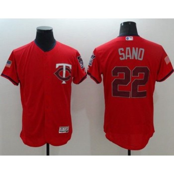 Twins #22 Miguel Sano Red Fashion Stars & Stripes Flexbase Authentic Stitched MLB Jersey Twins #22 Miguel Sano Red Fashion Stars & Stripes Flexbase Authentic Stitched MLB Jersey
