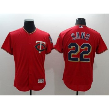Twins #22 Miguel Sano Red Flexbase Authentic Collection Stitched MLB Jersey Twins #22 Miguel Sano Red Flexbase Authentic Collection Stitched MLB Jersey