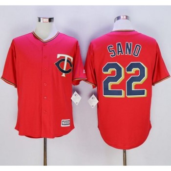 Twins #22 Miguel Sano Red New Cool Base Stitched MLB Jersey Twins #22 Miguel Sano Red New Cool Base Stitched MLB Jersey