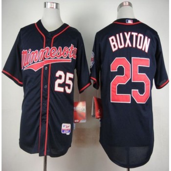Twins #25 Byron Buxton Navy Blue Alternate Road Cool Base Stitched MLB Jersey Twins #25 Byron Buxton Navy Blue Alternate Road Cool Base Stitched MLB Jersey