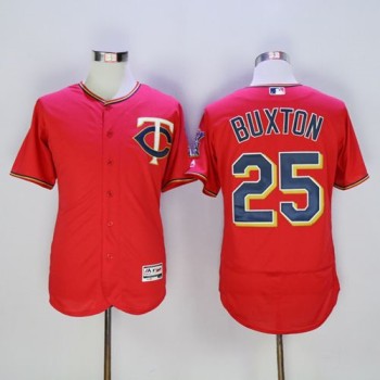 Twins #25 Byron Buxton Red Flexbase Authentic Collection Stitched MLB Jersey Twins #25 Byron Buxton Red Flexbase Authentic Collection Stitched MLB Jersey