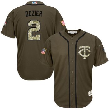 Twins #2 Brian Dozier Green Salute to Service Stitched MLB Jersey Twins #2 Brian Dozier Green Salute to Service Stitched MLB Jersey