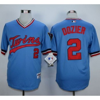 Twins #2 Brian Dozier Light Blue 1984 Turn Back The Clock Stitched MLB Jersey Twins #2 Brian Dozier Light Blue 1984 Turn Back The Clock Stitched MLB Jersey